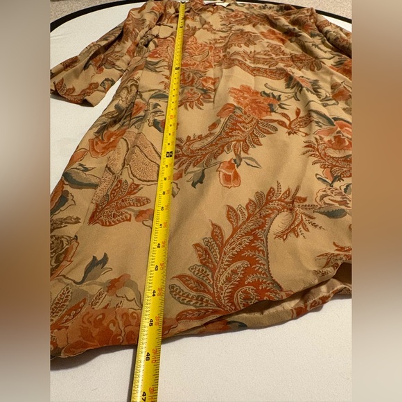 Vintage Ralph Lauren Collection Silk Kimono Tunic Dress Kaftan Floral Runway 90s - Picture 6 of 16